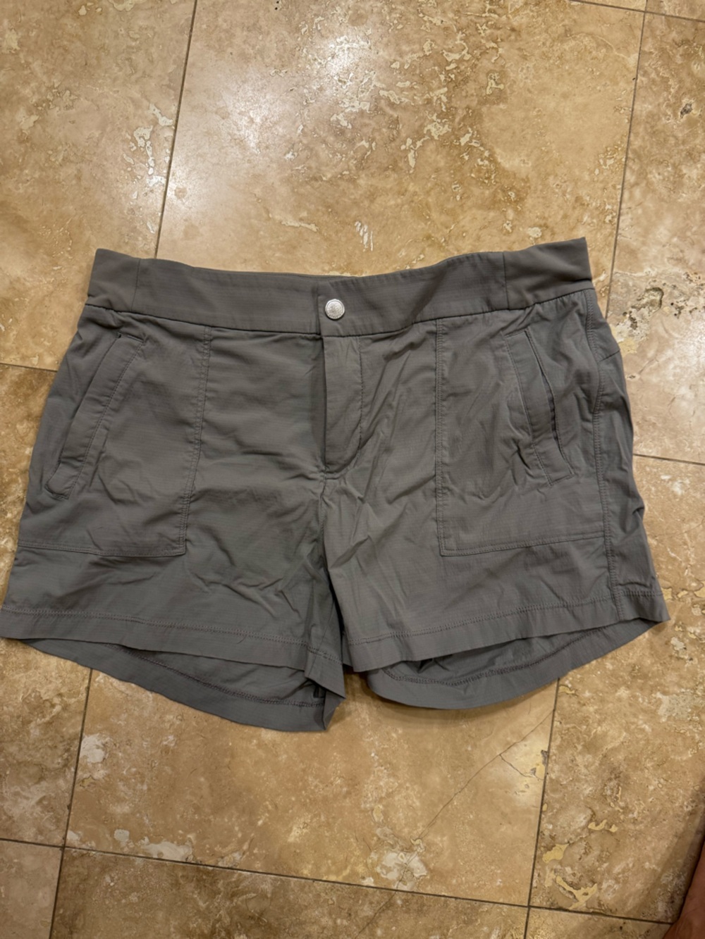 Athleta Light Gray Stretch Shorts